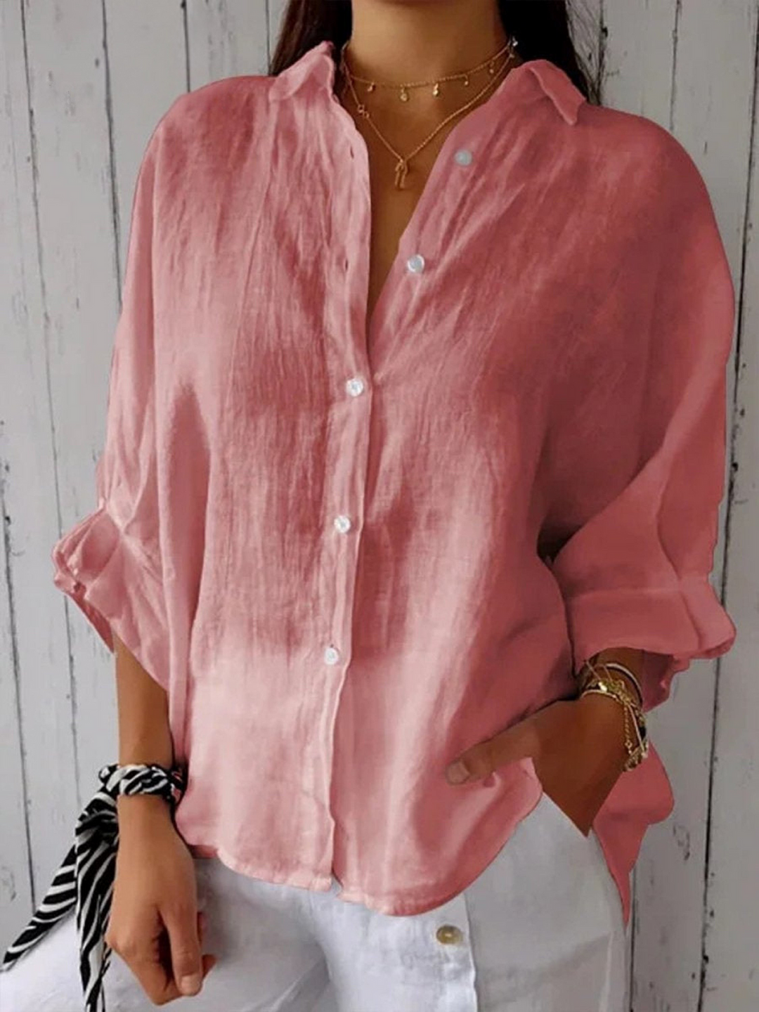 Women's   Casual Tie-back Shirt