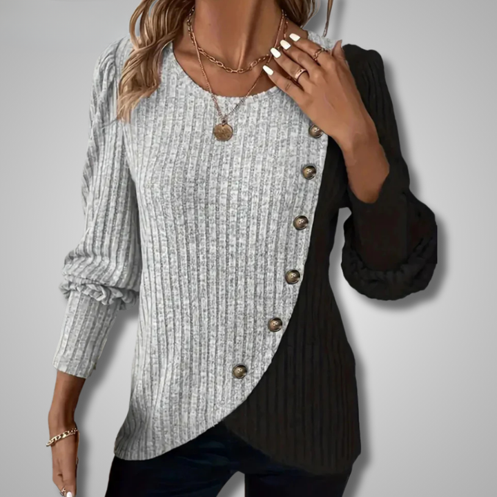 KAIA | ELEGANT BUTTON DOWN KNIT LONGSLEEVER