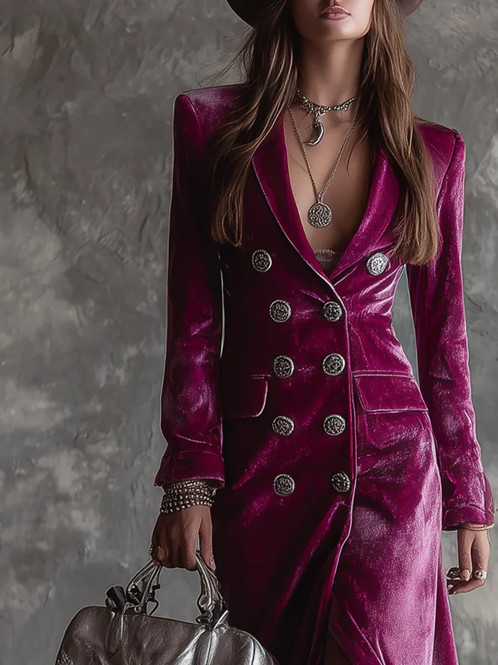 Amelia | Velvet Blazer Dress